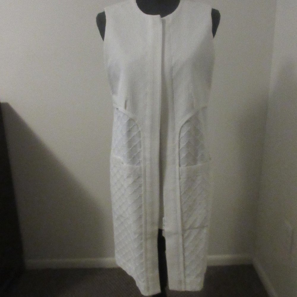 Stunning Long White Vest Dress